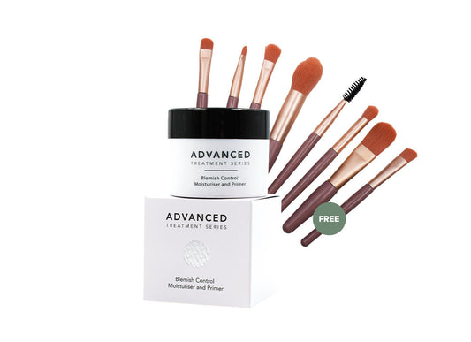 ATS BLEMISH CONTROL MOISTURISER AND PRIMER 50ML FREE MAKE-UP BRUSH SET